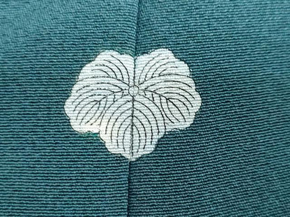 平和屋着物●上質な色無地　堅牢染　高麗納戸色　反端付き　正絹　逸品　DABD9922ud