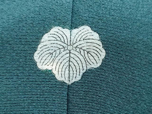 平和屋着物●上質な色無地　堅牢染　高麗納戸色　反端付き　正絹　逸品　DABD9922ud