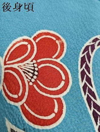 平和屋着物●豪華振袖　型染　飾花文　正絹　逸品　DABD9923ud