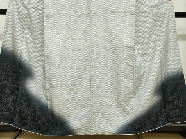 平和屋着物●本場染大島紬　訪問着　笹竹文　正絹　逸品　DABD9925ud