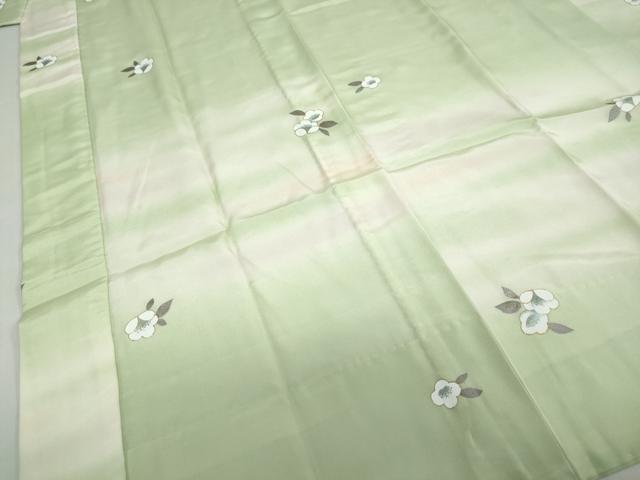 平和屋着物●長襦袢　無双仕立て　舞花文　暈し染め　金彩　半衿刺繍　正絹　逸品　DABD9929ud