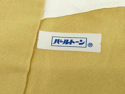 平和屋着物●本場大島紬　白大島　横段文　正絹　逸品　DABD9931ud