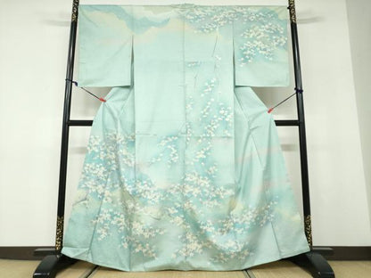 平和屋着物●訪問着　枝楓文　暈し染め　正絹　逸品　DABD9935ud