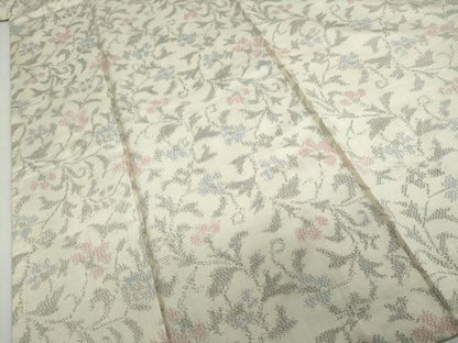 平和屋着物●本場大島紬　白大島　更紗花唐草文　正絹　逸品　DABD9937ud
