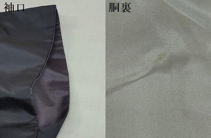 平和屋着物●訪問着　作家物　紬地　舞葉文　楓　正絹　逸品　DABD9939ud