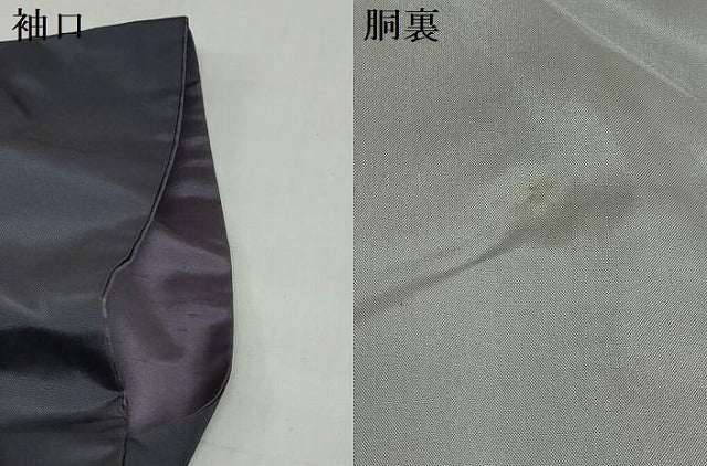 平和屋着物●訪問着　作家物　紬地　舞葉文　楓　正絹　逸品　DABD9939ud