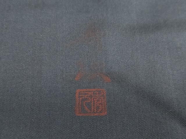 平和屋着物●訪問着　作家物　紬地　舞葉文　楓　正絹　逸品　DABD9939ud