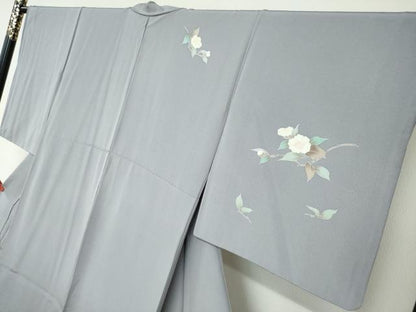 平和屋着物●訪問着　友禅　枝花文　暈し染め　正絹　逸品　DABD9943ud