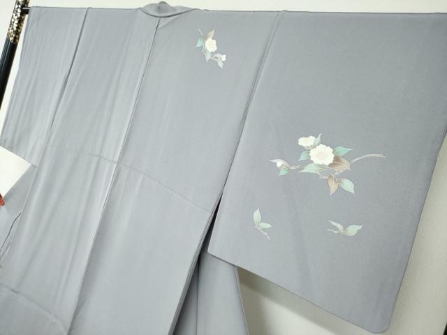 平和屋着物●訪問着　友禅　枝花文　暈し染め　正絹　逸品　DABD9943ud