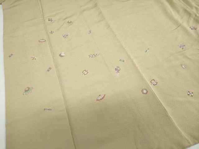 平和屋着物●訪問着　総刺繍　宝尽くし　正絹　逸品　DABD9944ud