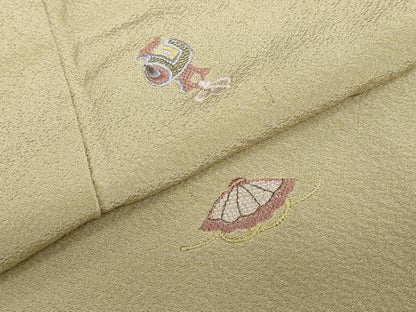 平和屋着物●訪問着　総刺繍　宝尽くし　正絹　逸品　DABD9944ud