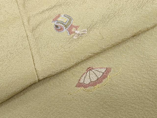 平和屋着物●訪問着　総刺繍　宝尽くし　正絹　逸品　DABD9944ud