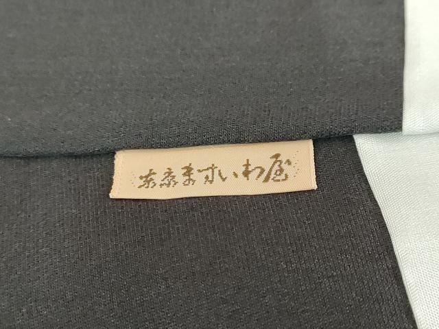 平和屋着物●訪問着　秋草文　黒地　金彩　ますいわ屋扱い　正絹　逸品　DABD9945ud