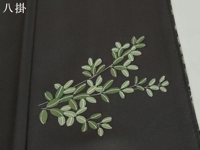 平和屋着物●訪問着　秋草文　黒地　金彩　ますいわ屋扱い　正絹　逸品　DABD9945ud