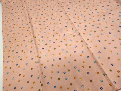 平和屋着物●上質な小紋　抽象丸文　正絹　逸品　DABD9953ud
