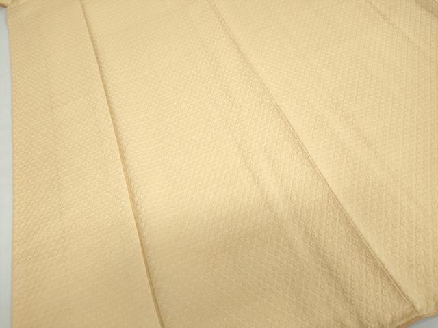 平和屋着物●上質な色無地　菱地紋　萱草色　正絹　逸品　DABD9955ud