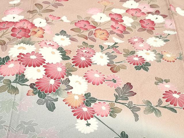 平和屋着物●京加賀友禅　百貫達雄　訪問着　花鳥文　暈し染め　正絹　逸品　DABD9959ud
