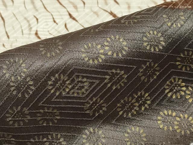 平和屋着物●訪問着　刺繍　絞り　流水草花文　金彩　正絹　逸品　未使用　DABD9961ud