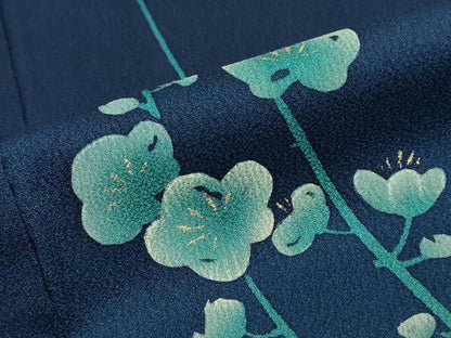 平和屋着物●訪問着　駒刺繍　草花文　暈し染め　金彩　正絹　逸品　DABD9963ud