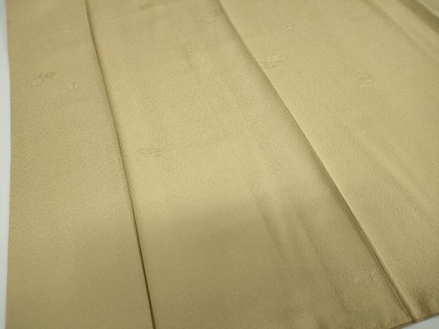 平和屋着物●上質な色無地　作家物　吉祥草花地紋　榛色　正絹　逸品　DABD9968ud