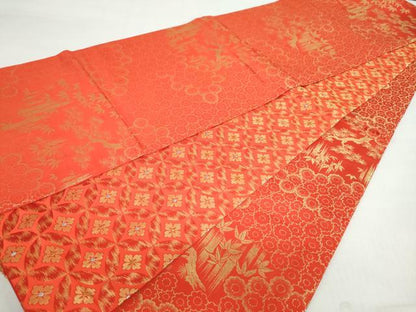 平和屋着物◎両面全通柄袋帯 松竹梅 金糸 正絹 逸品 DABD9999ud