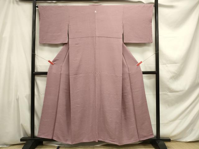 平和屋着物■上質な色無地　芝草地紋　正絹　逸品　DABE0014ya