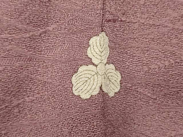 平和屋着物■上質な色無地　芝草地紋　正絹　逸品　DABE0014ya