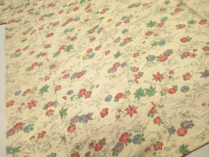 平和屋着物■上質な小紋 風景花文 正絹 逸品 DABE0016ya