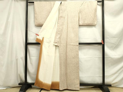 平和屋着物■上質な小紋　舞葉文　正絹　逸品　DABE0017ya