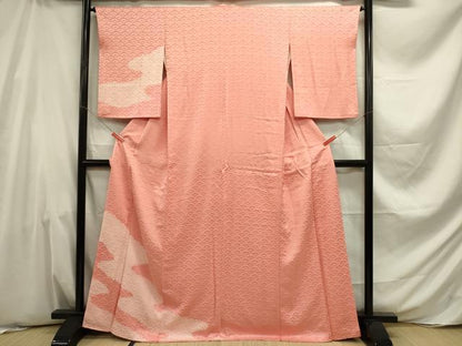 平和屋着物■訪問着　絞り　霞青海波　正絹　逸品　DABE0020ya