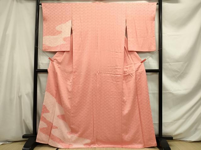 平和屋着物■訪問着　絞り　霞青海波　正絹　逸品　DABE0020ya