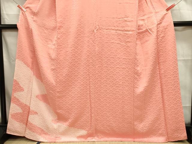 平和屋着物■訪問着　絞り　霞青海波　正絹　逸品　DABE0020ya