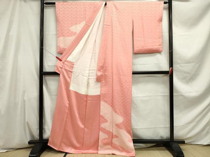 平和屋着物■訪問着　絞り　霞青海波　正絹　逸品　DABE0020ya