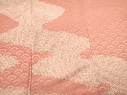 平和屋着物■訪問着　絞り　霞青海波　正絹　逸品　DABE0020ya