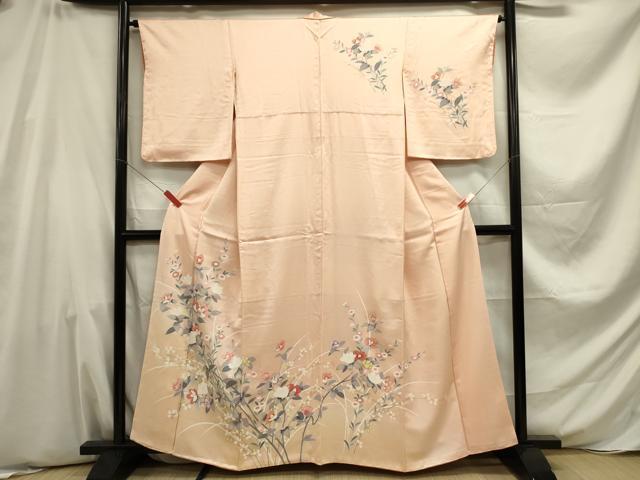 平和屋着物■訪問着　草花文　金彩　正絹　逸品　DABE0024ya