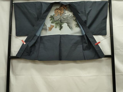 平和屋着物■男性 本場大島紬 アンサンブル 80亀甲 総詰め 正絹 逸品 DABE0030ya
