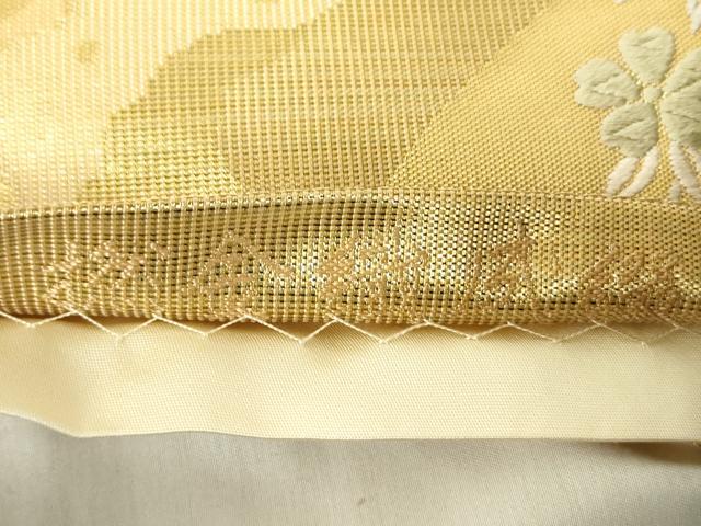 平和屋着物◎六通柄袋帯　唐織　花蝶文　金織成綴　金糸　正絹　逸品　DABE0117ya