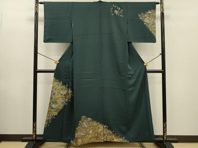 平和屋着物■訪問着　花鳥唐草文　金彩　まるやま扱い　正絹　逸品　DABE0139ya