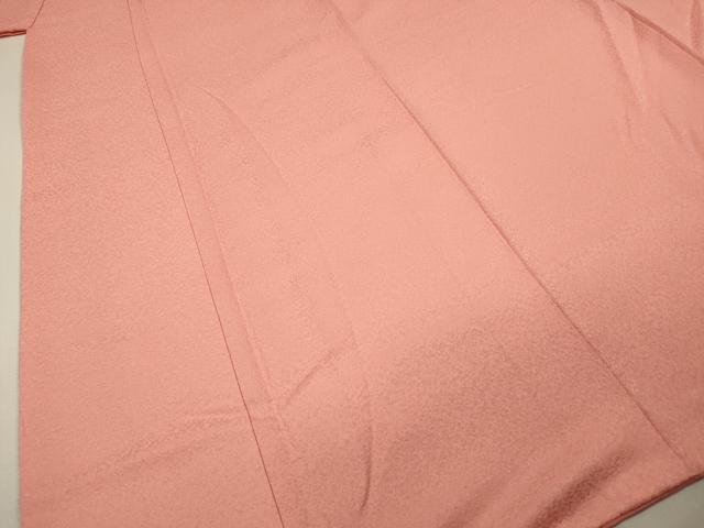 平和屋着物■上質な色無地　珊瑚色　正絹　逸品　DABE0148ya