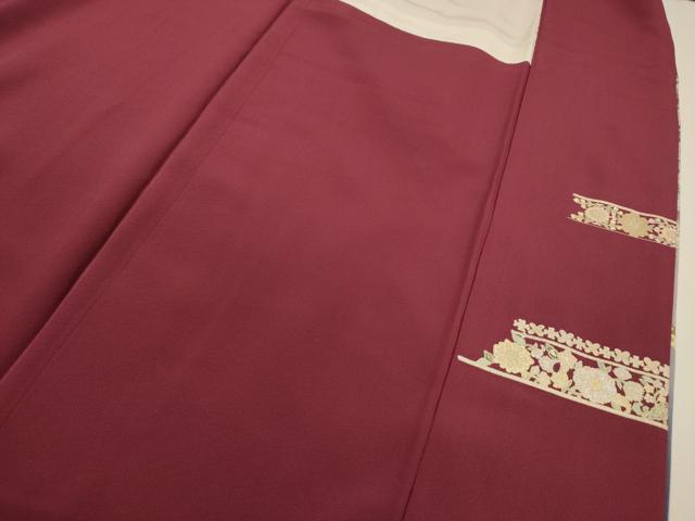 平和屋着物■訪問着　絵皿花鳥文　暈し染め　金銀彩　正絹　逸品　DABE0149ya
