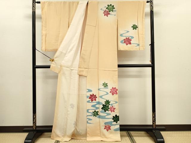 平和屋着物■訪問着　手描き　竜田川　暈し染め　正絹　逸品　DABE0151ya