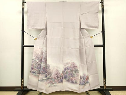 平和屋着物■色留訪問着　風景文　暈し染め　正絹　逸品　未使用　DABE0156ya