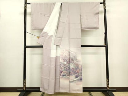 平和屋着物■色留訪問着　風景文　暈し染め　正絹　逸品　未使用　DABE0156ya