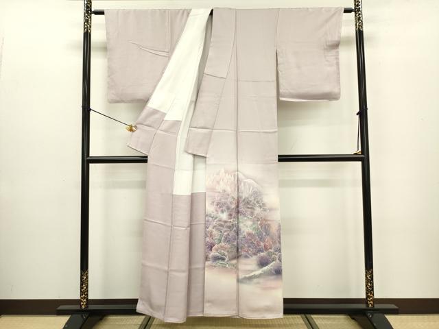 平和屋着物■色留訪問着　風景文　暈し染め　正絹　逸品　未使用　DABE0156ya