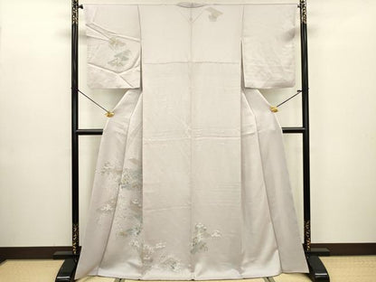 平和屋着物■訪問着　草花文　正絹　逸品　DABE0157ya