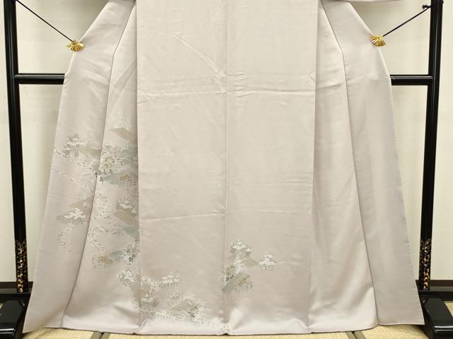 平和屋着物■訪問着　草花文　正絹　逸品　DABE0157ya