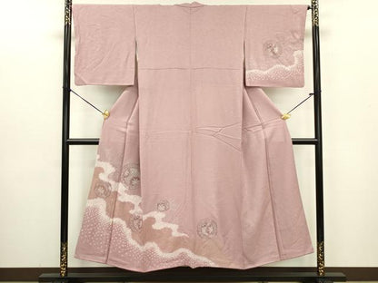 平和屋着物■中国三大刺繍 スワトウ刺繍 汕頭刺繍 訪問着 絞り 絵皿花文 金彩 やまと誂製 正絹 逸品 DABE0160ya