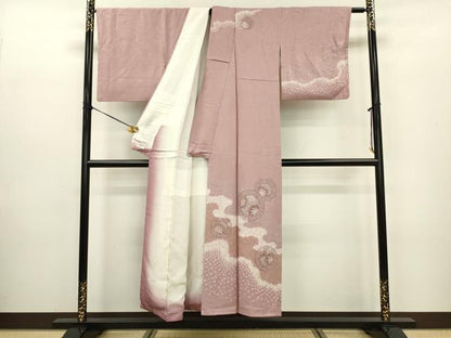 平和屋着物■中国三大刺繍 スワトウ刺繍 汕頭刺繍 訪問着 絞り 絵皿花文 金彩 やまと誂製 正絹 逸品 DABE0160ya