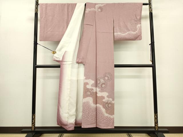 平和屋着物■中国三大刺繍 スワトウ刺繍 汕頭刺繍 訪問着 絞り 絵皿花文 金彩 やまと誂製 正絹 逸品 DABE0160ya