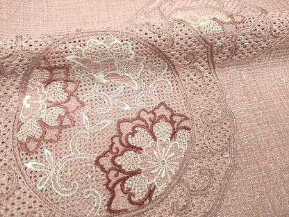 平和屋着物■中国三大刺繍 スワトウ刺繍 汕頭刺繍 訪問着 絞り 絵皿花文 金彩 やまと誂製 正絹 逸品 DABE0160ya